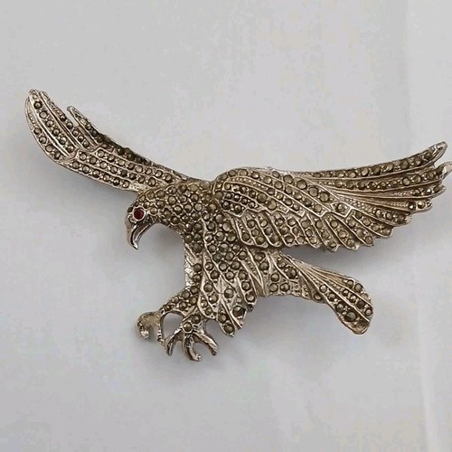 Vintage marcasite style flying - marcasite,