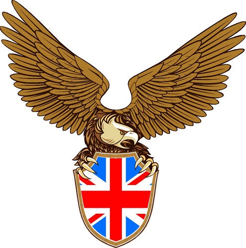 Flying eagle union jack - flying, &
