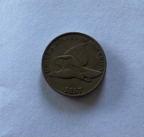 1857 usa flying eagle - eagle, cent