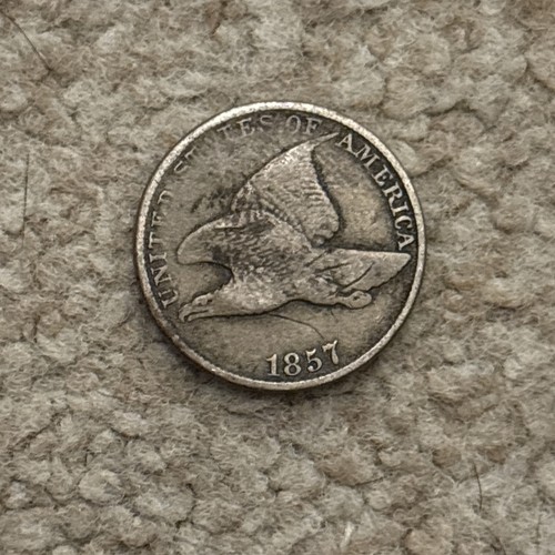 1857 cent coin flying - coin, eagle