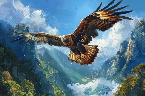 Flying eagle bird - eagle, of