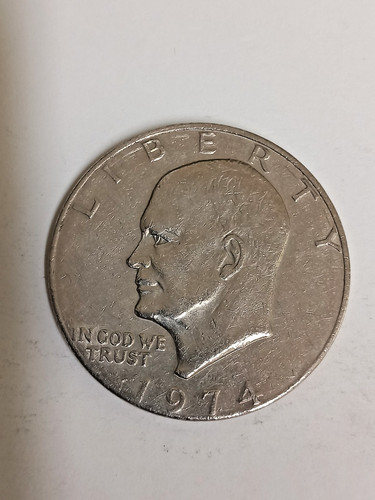 1974 silver dollar - silver,