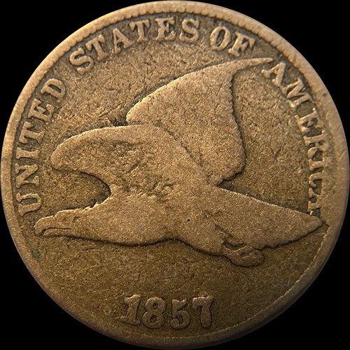 1857 flying eagle cent - flying,