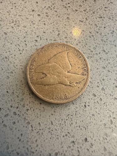 1858 flying eagle cent penny - flying,