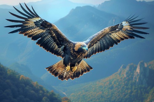 Flying eagle bird canvas - flying,