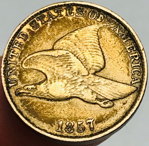 1857 flying eagle cent penny - 1857,