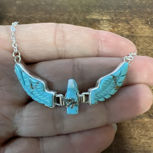 Navajo flying eagle necklace - eagle,