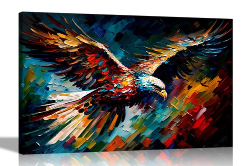 Abstract flying eagle canvas - abstract,