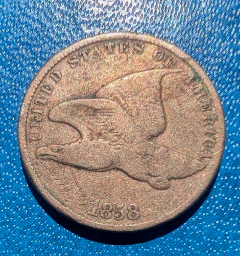 1858 usa flying eagle - copper, 1