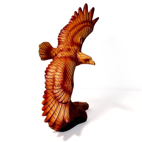 Flying eagle sculpture wood - eagle,