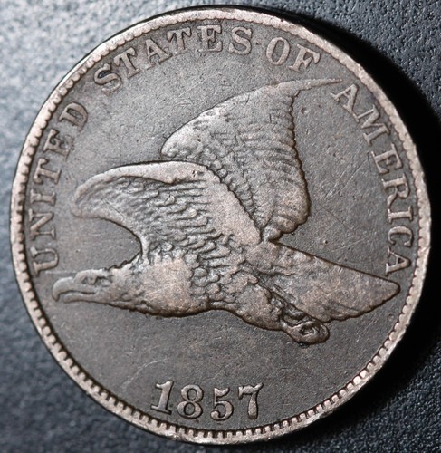 1857 flying eagle cent vf - 1857,