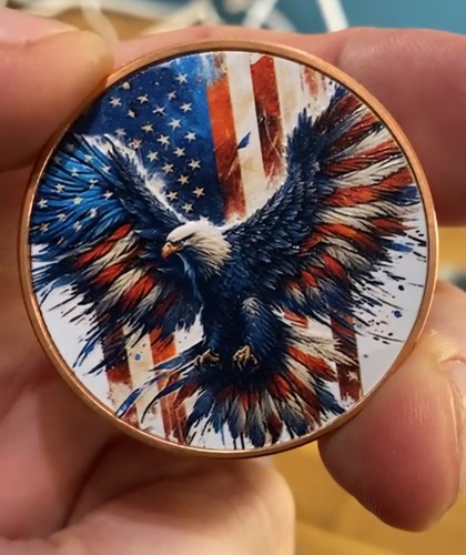 999 copper flying eagle - oz, .999