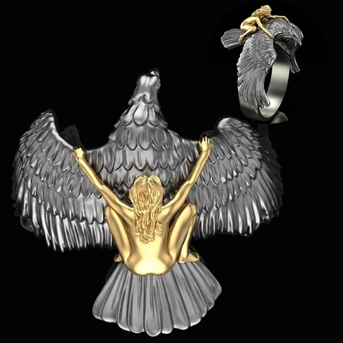 Fashion rings flying eagle - fashion,
