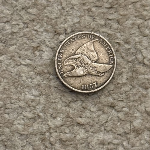 1857 cent coin flying eagle - cent,