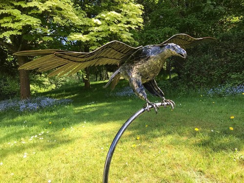 Silver flying eagle - eagle, stand