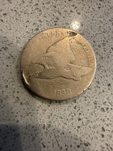 1858 flying eagle one cent - flying,